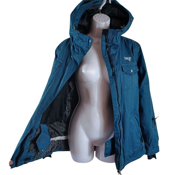 Orage Prime 10 Ski Jacket Small Womens Solid Teal Waterproof Insulated Snow Coat - Picture 5 of 12